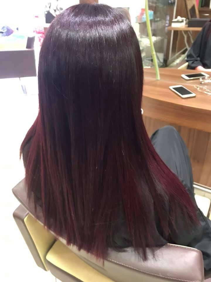 Dégrade de couleurs prune framboise